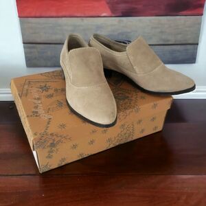 Free People Taupe Tan Suede Loafer Shoes Size US 7 Neutral Brady Slip On
